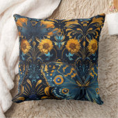 飛行サイケデリックタペストリー植物学 クッション (ブランケット)