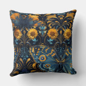 飛行サイケデリックタペストリー植物学 クッション (裏面)