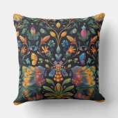 飛行サイケデリックタペストリー植物学 クッション (裏面)