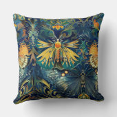 飛行サイケデリックタペストリー植物学 クッション (裏面)