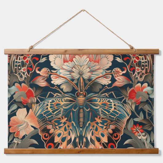 飛行サイケデリックタペストリー植物学 吊り下げ型タペストリー (正面)