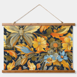 飛行サイケデリックタペストリー植物学 吊り下げ型タペストリー