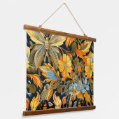 飛行サイケデリックタペストリー植物学 吊り下げ型タペストリー (傾斜あり)