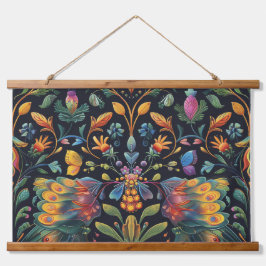 飛行サイケデリックタペストリー植物学 吊り下げ型タペストリー