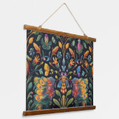 飛行サイケデリックタペストリー植物学 吊り下げ型タペストリー (傾斜あり)