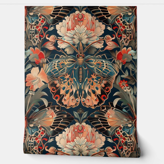 飛行サイケデリックタペストリー植物学 壁紙 (ほどく)