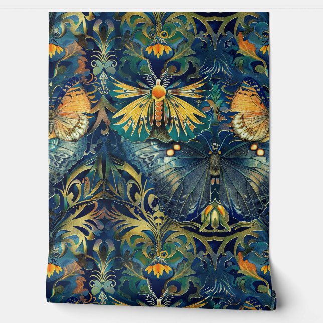 飛行サイケデリックタペストリー植物学 壁紙 (ほどく)