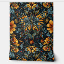 飛行サイケデリックタペストリー植物学