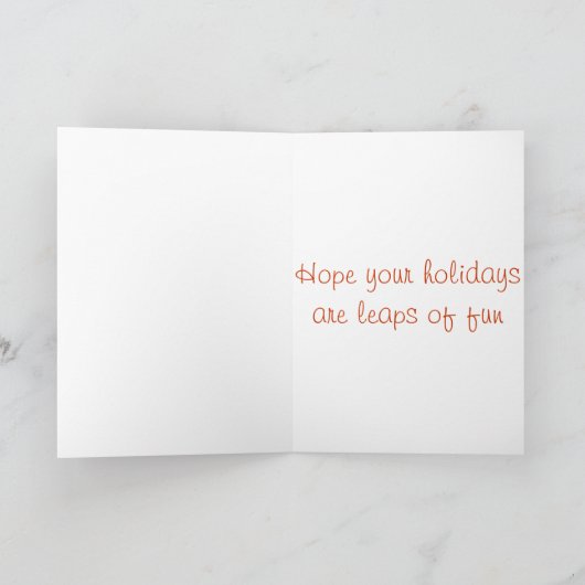 飛行サンタのイルカのクリスマスの挨拶状 シーズンカード (内部)