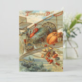 飛行トルコの飛行機のカボチャAppleのナシのトウモロコシ シーズンカード (スタンド正面)