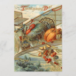 飛行トルコの飛行機のカボチャAppleのナシのトウモロコシ シーズンカード