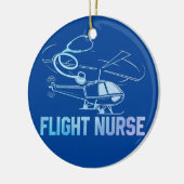 飛行ナース心拍治療師看護RN セラミックオーナメント (左)