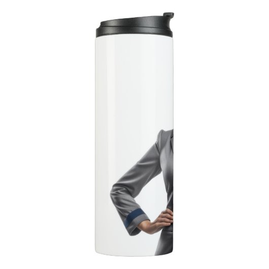 飛行パーソナライズされた付き添い人客室乗務員ギフト タンブラー (回転左)