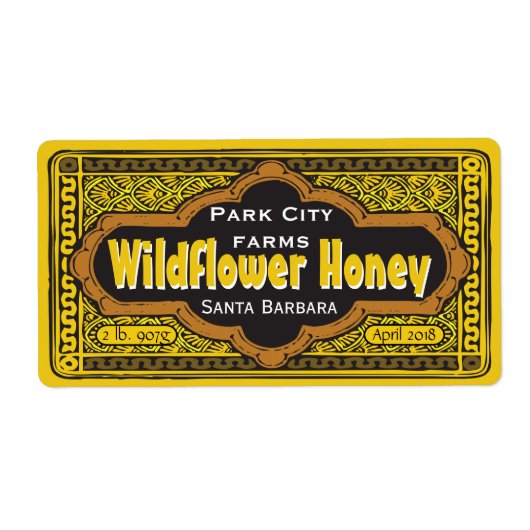 飛行パーソナライズされた可能なハニージャー ラベル (正面)