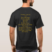 飛行ファースト・クラス Tシャツ (裏面)