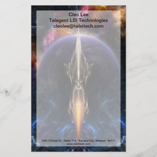 飛行フラクタル・アートのビジョン 便箋 (正面)