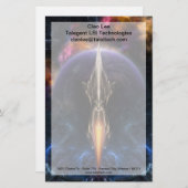 飛行フラクタル・アートのビジョン 便箋 (正面/裏面)