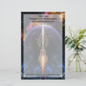 飛行フラクタル・アートのビジョン 便箋 (スタンド正面)