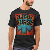 飛行ユニセックスナース赤と青の星 Tシャツ (正面)