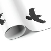 飛行ワタリガラスの鳥のプリント ラッピングペーパー (ロールコーナー)