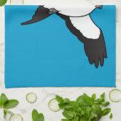 飛行中のつばめ後につかれた凧 キッチンタオル (折り畳み)