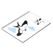 飛行中のつばめ後につかれた凧 ノートブック (左側)