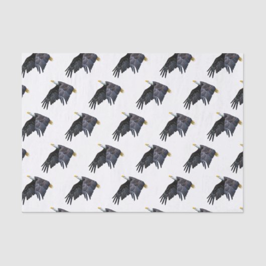 飛行中のアメリカのボーディングイーグル 薄葉紙 (正面)