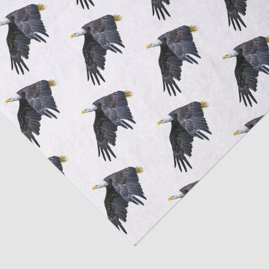 飛行中のアメリカのボーディングイーグル 薄葉紙 (詳細)