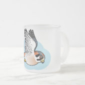 飛行中のアメリカのKestrel フロストグラスマグカップ (正面右)