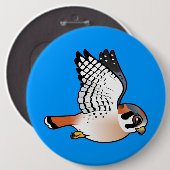 飛行中のアメリカのKestrel 缶バッジ (正面&裏面)