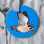 飛行中のアメリカのKestrel 缶バッジ (インサイチュ)