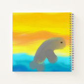 飛行中のイルカの感謝 ノートブック (裏面)