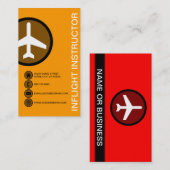 飛行中のインストラクターの泡 名刺 (正面/裏面)