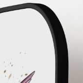 飛行中のエキゾチックなハミングバード、カスタマイズ可能 ピックルボールラケット (左詳細)