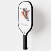 飛行中のエキゾチックなハミングバード、カスタマイズ可能 ピックルボールラケット (左)