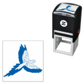 飛行中のオウム セルフインキングスタンプ (インサイチュ)