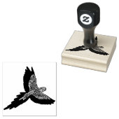 飛行中のオウム ラバースタンプ (押印)