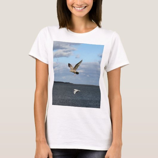 飛行中のカモメ Tシャツ (正面)