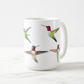 飛行中のカリフォルニアのハチドリ コーヒーマグカップ (正面右)