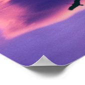 飛行中のサンドヒルクレーンの写真合成 ポスター (角)