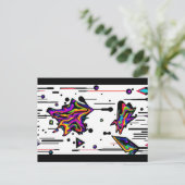 飛行中のサービス – Ken Gage Art ポストカード (スタンド正面)