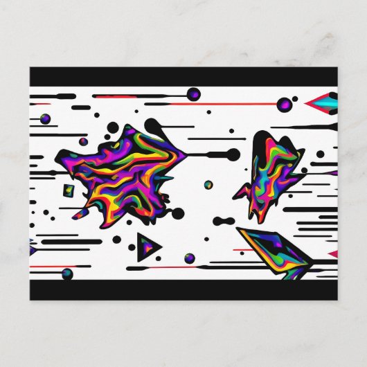 飛行中のサービス – Ken Gage Art ポストカード (正面)