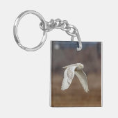 飛行中のスノーフクロウ キーホルダー (正面左)