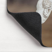 飛行中のスノーフクロウ マウスパッド (コーナー)