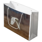 飛行中のスノーフクロウ ラージペーパーバッグ (正面アングル)