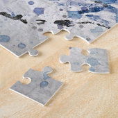 飛行中のスノーボーダー ジグソーパズル (側面)