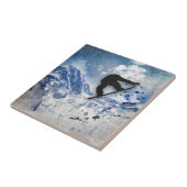 飛行中のスノーボーダー タイル (側面)