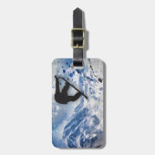 飛行中のスノーボーダー ラゲッジタグ (正面縦)