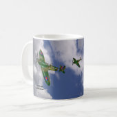 飛行中のスピットファイア コーヒーマグカップ (正面左)