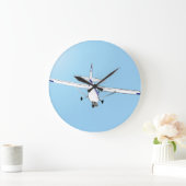 飛行中のセスナ ラージ壁時計 (ホーム)